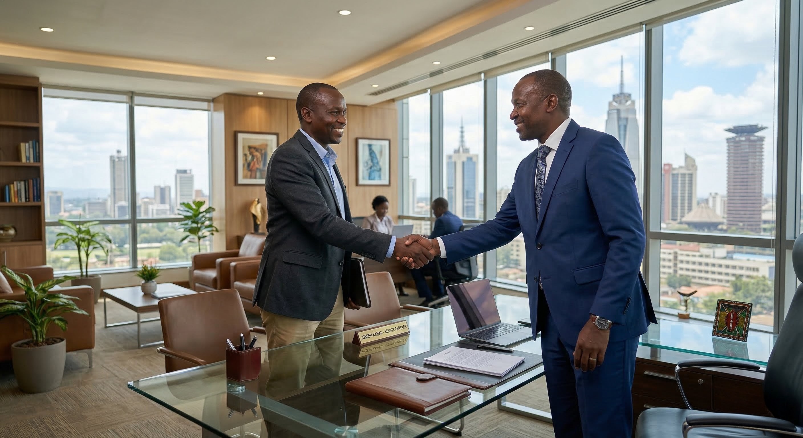 Auditor meeting with a client